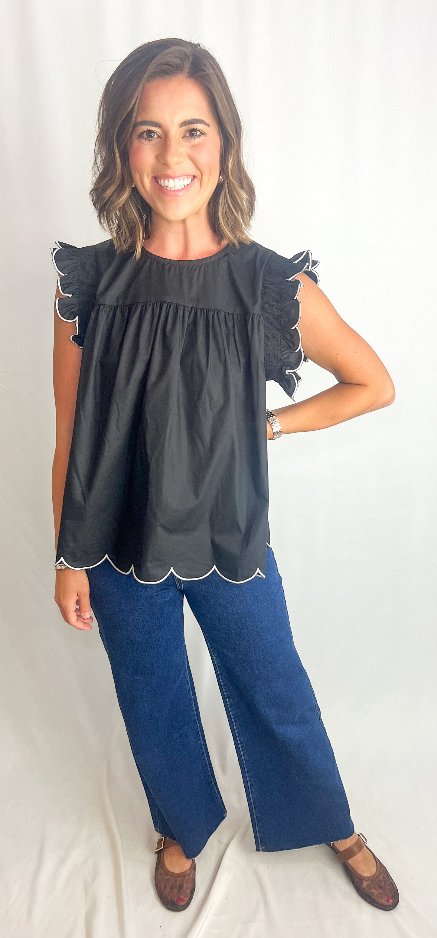 High Rise Wide Leg Denim Jeans