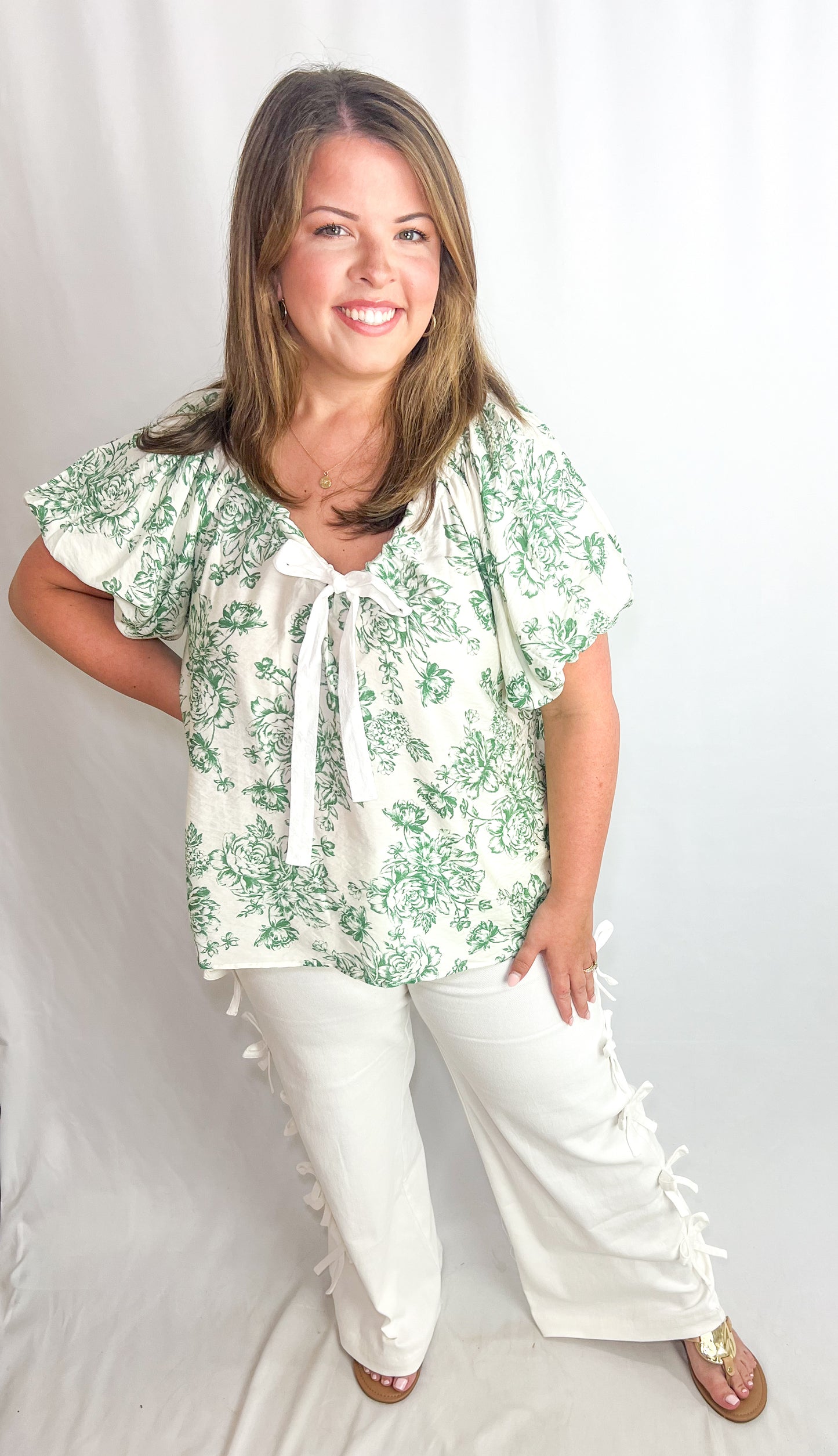 White Denim Bow Jeans
