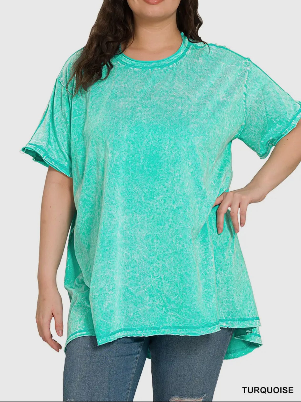 Kori Top Plus-Turquoise