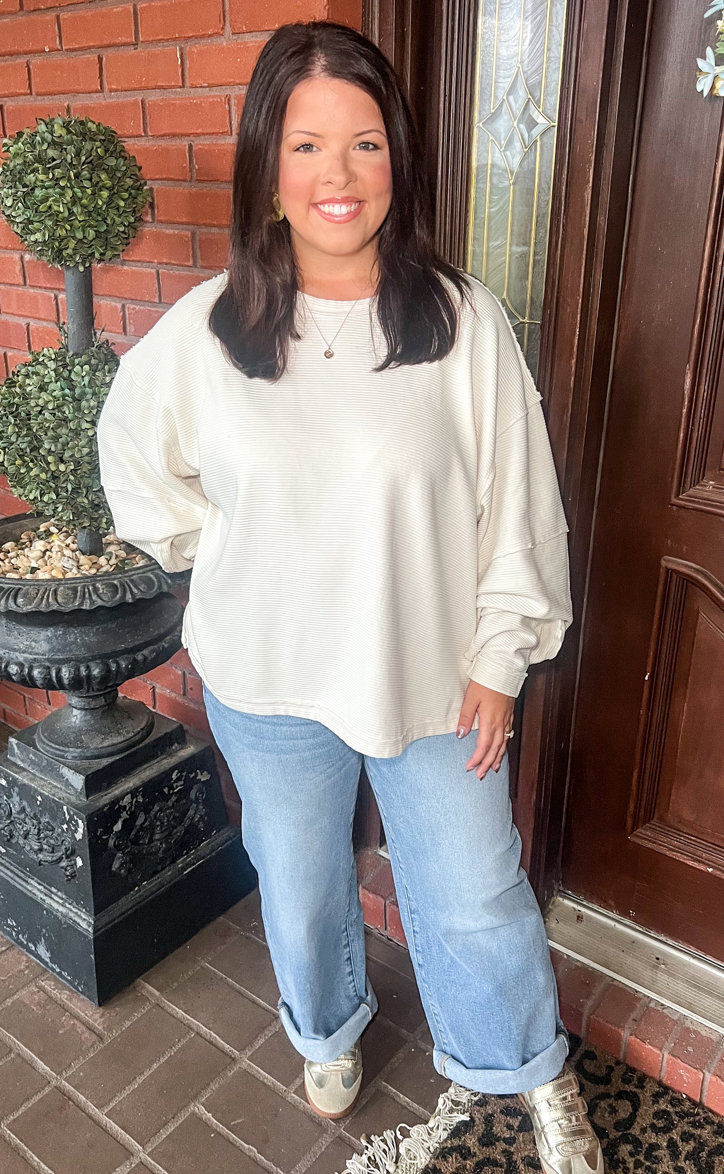 Madison Pullover-Plus-Sand Beige