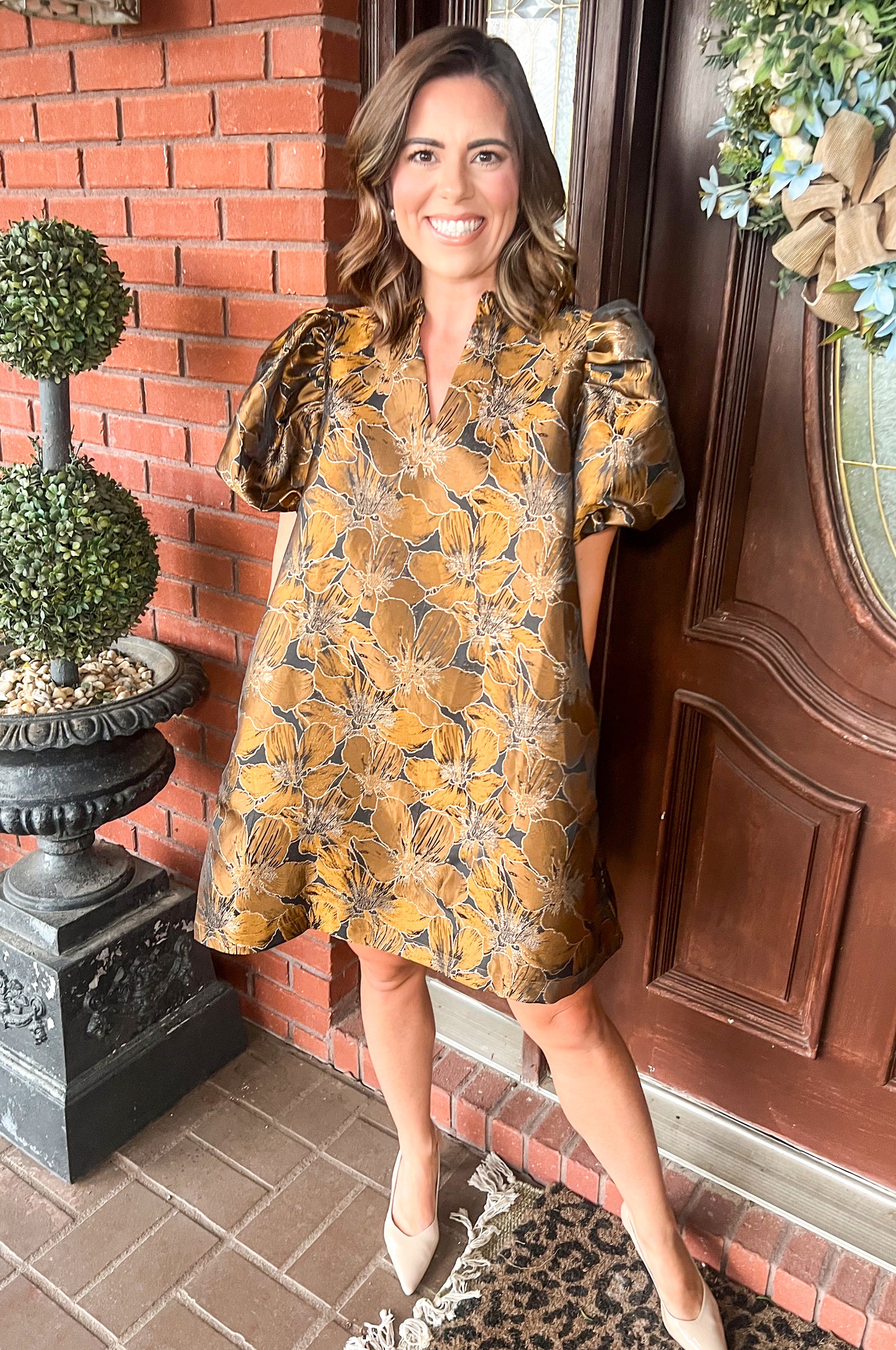 Alaina Dress- Brown