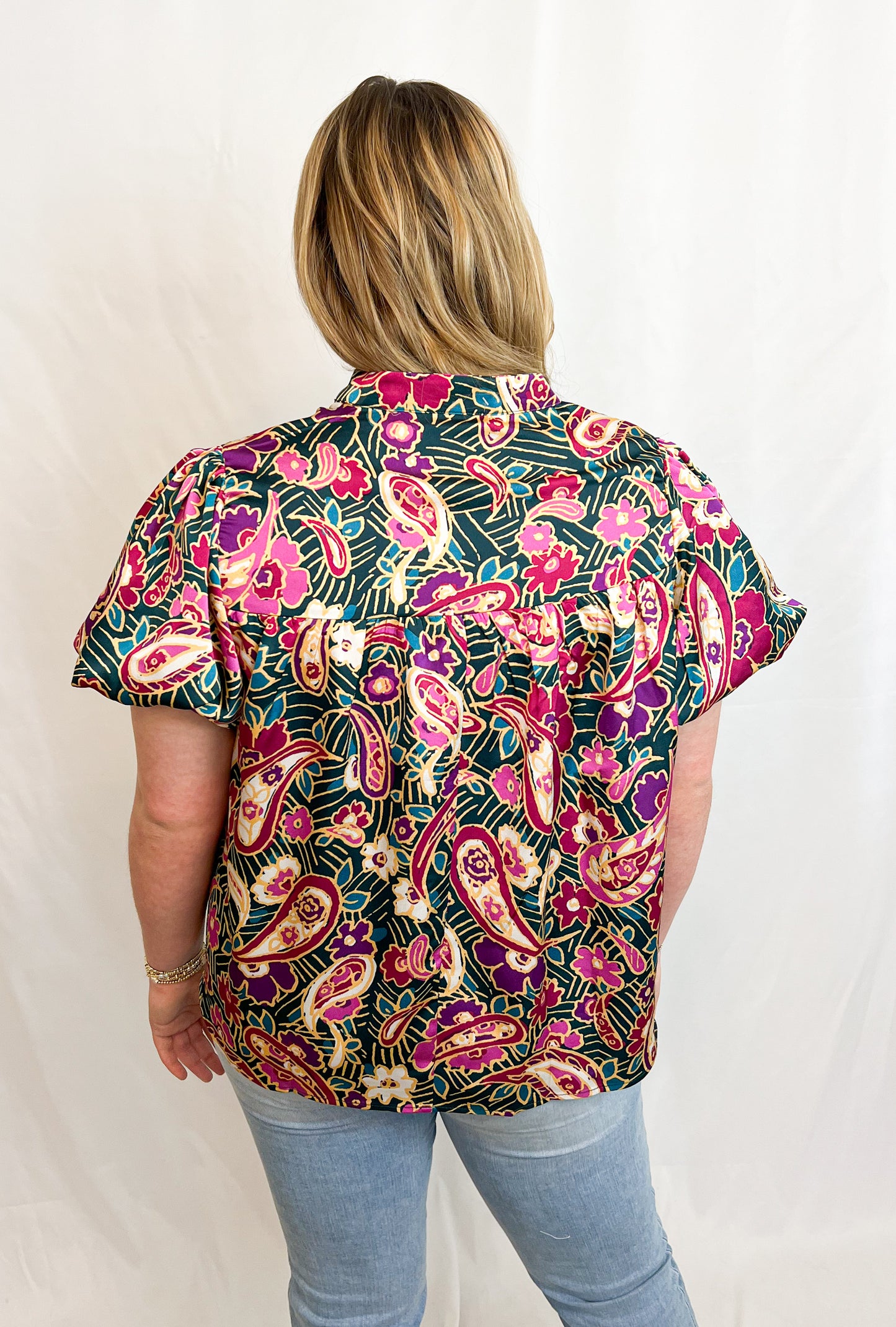 Paisley Bubble Blouse FINAL SALE