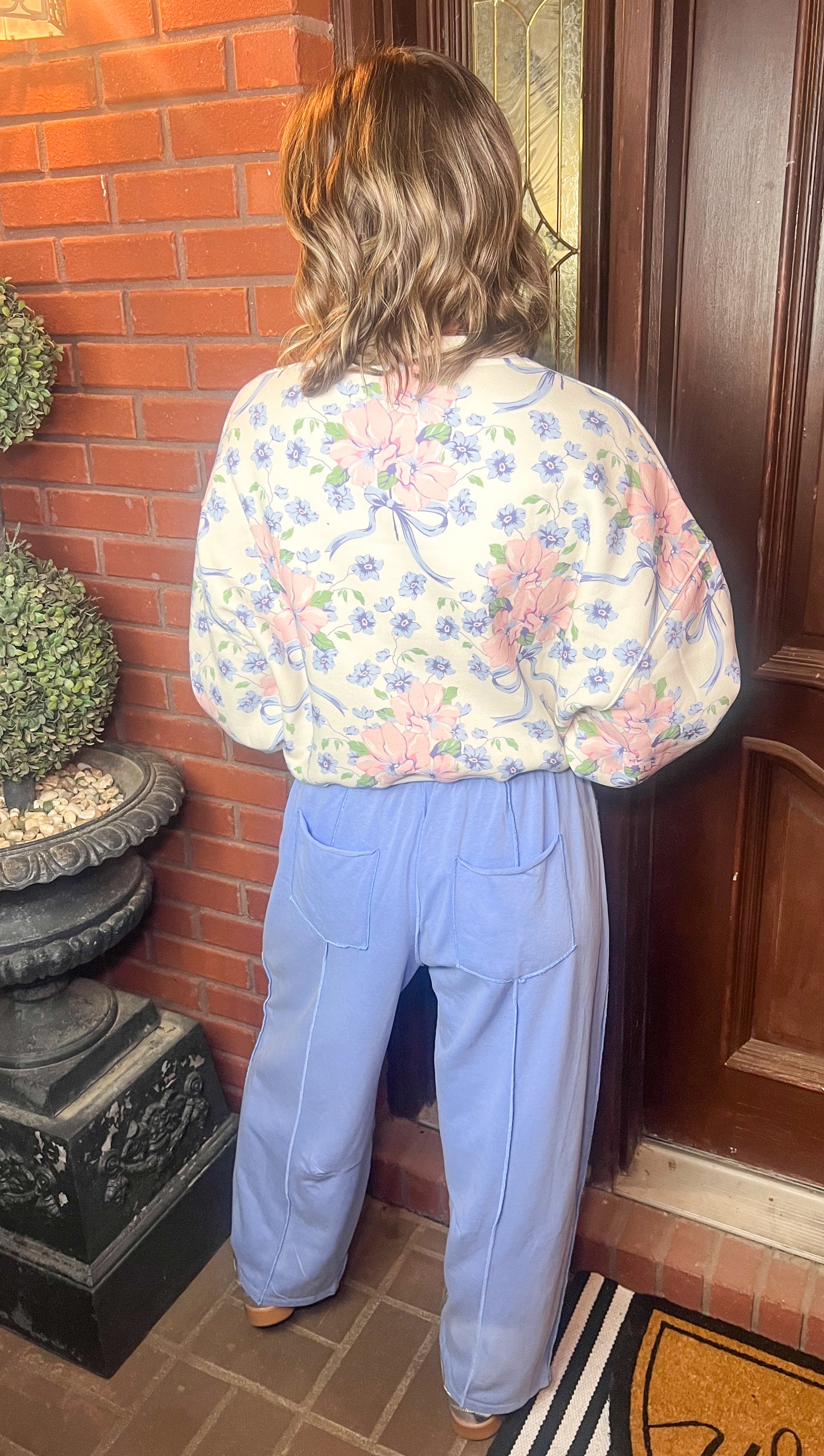 Periwinkle Barrel Knit Pants