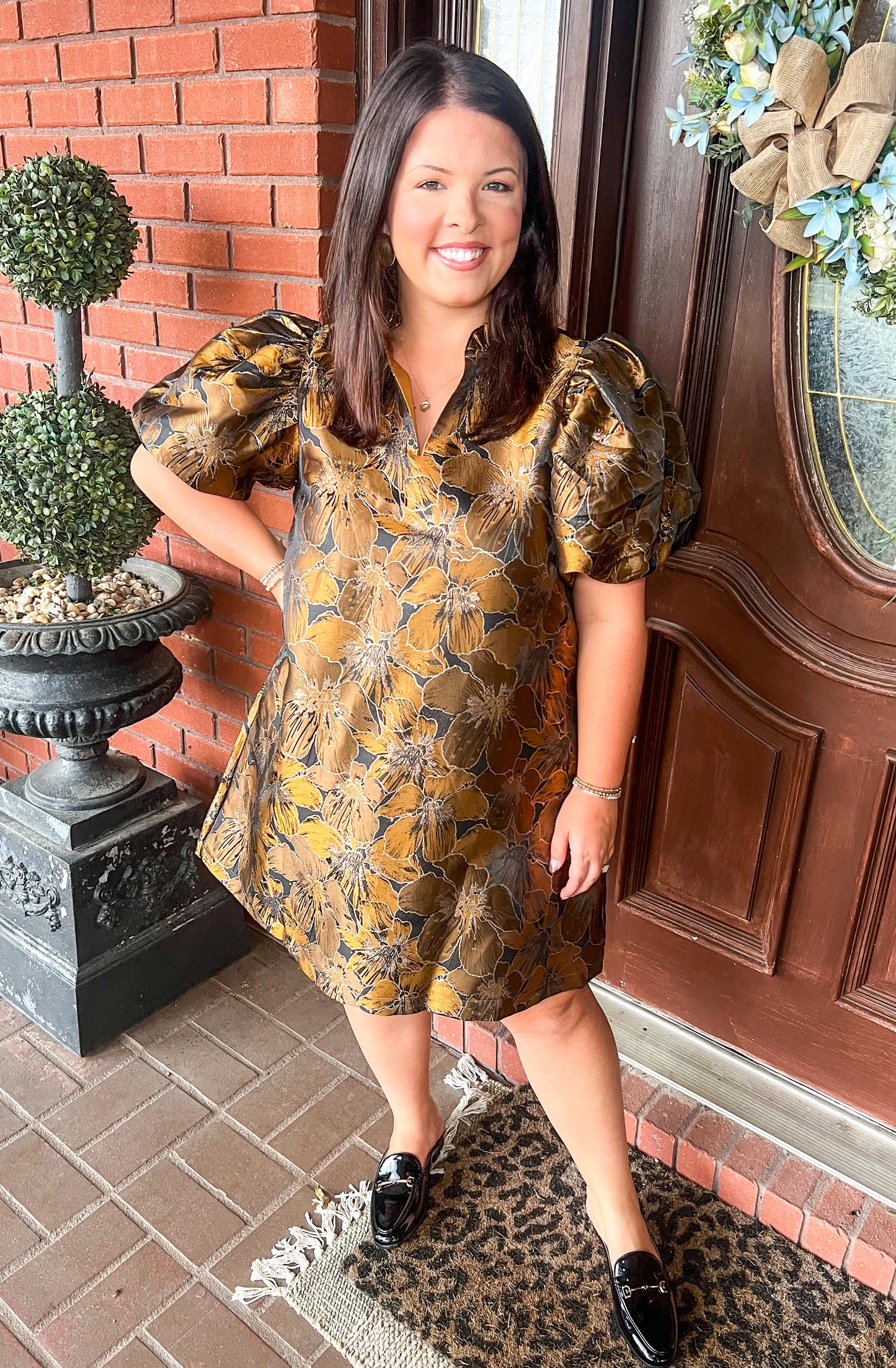 Alaina Dress- Brown