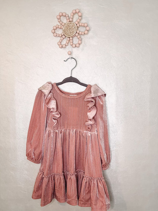 Dusty Pink Velvet Dress FINAL SALE