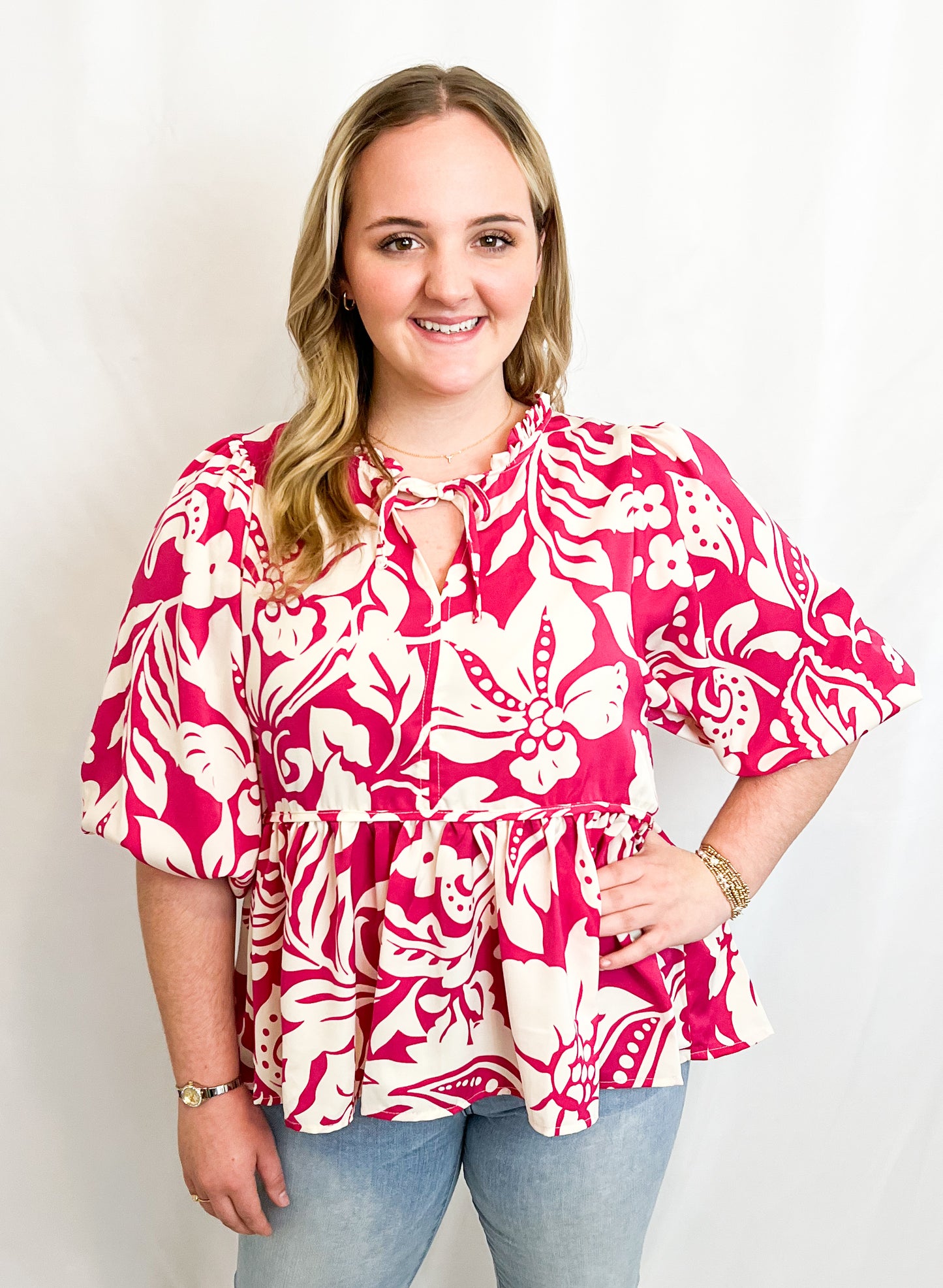 Tropic Like It's Hot Pink Top FINAL SALE