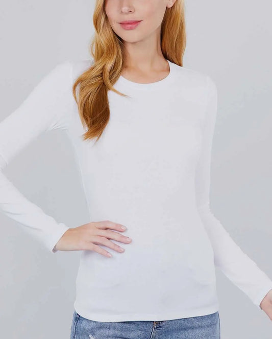 White Long Sleeve Top