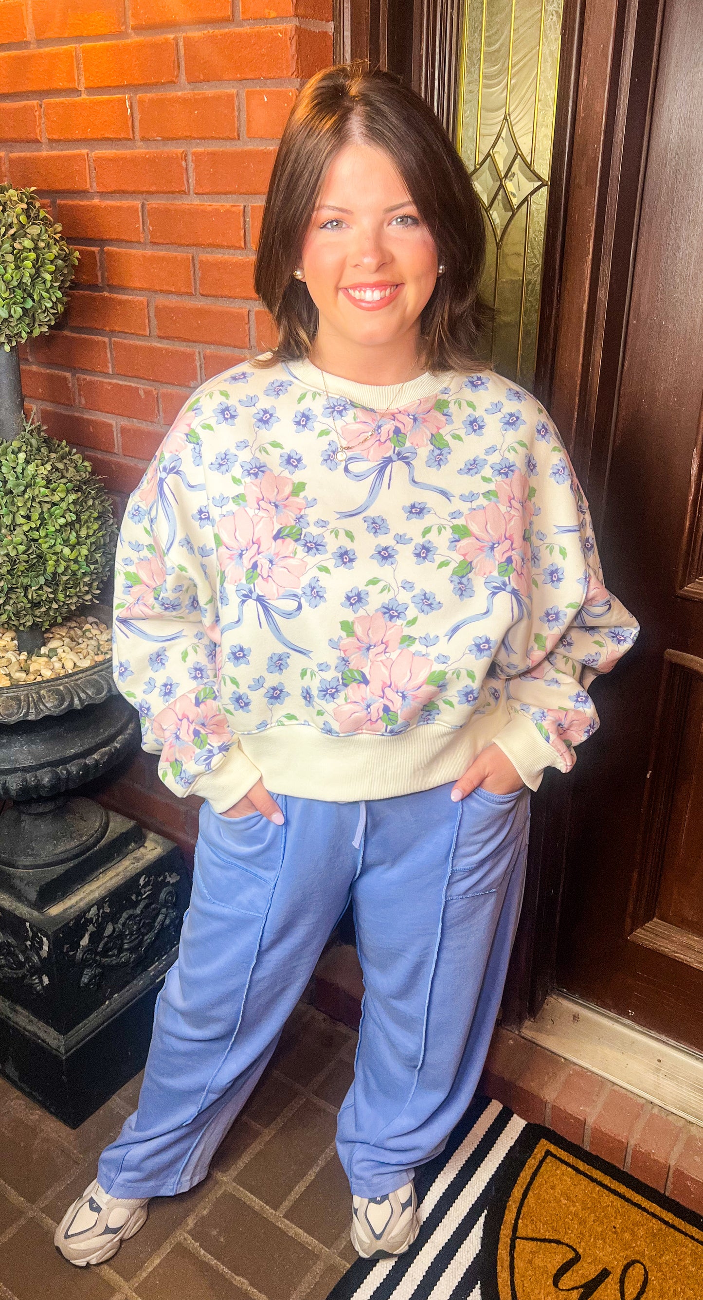 Periwinkle Barrel Knit Pants