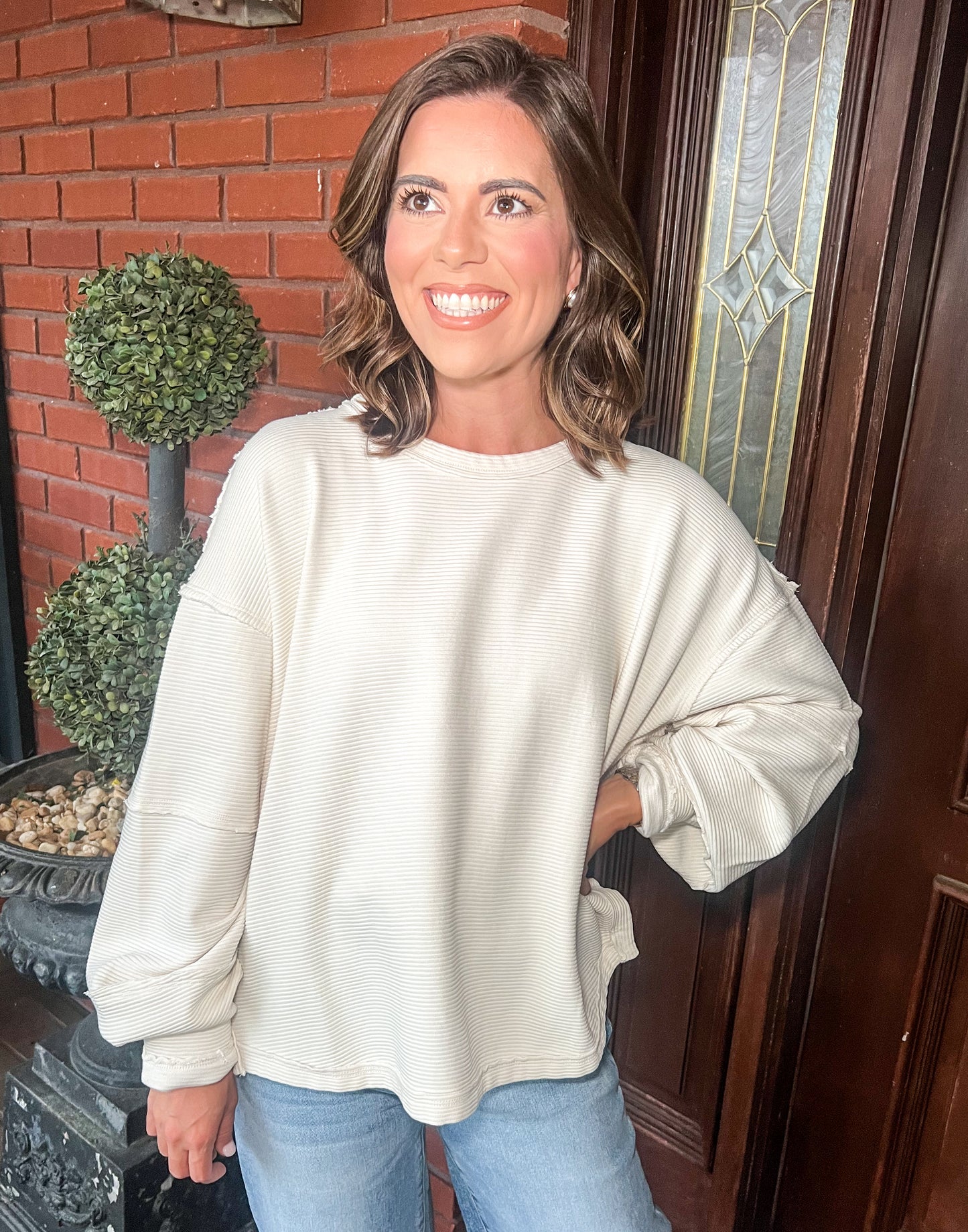 Madison Pullover-Plus-Sand Beige