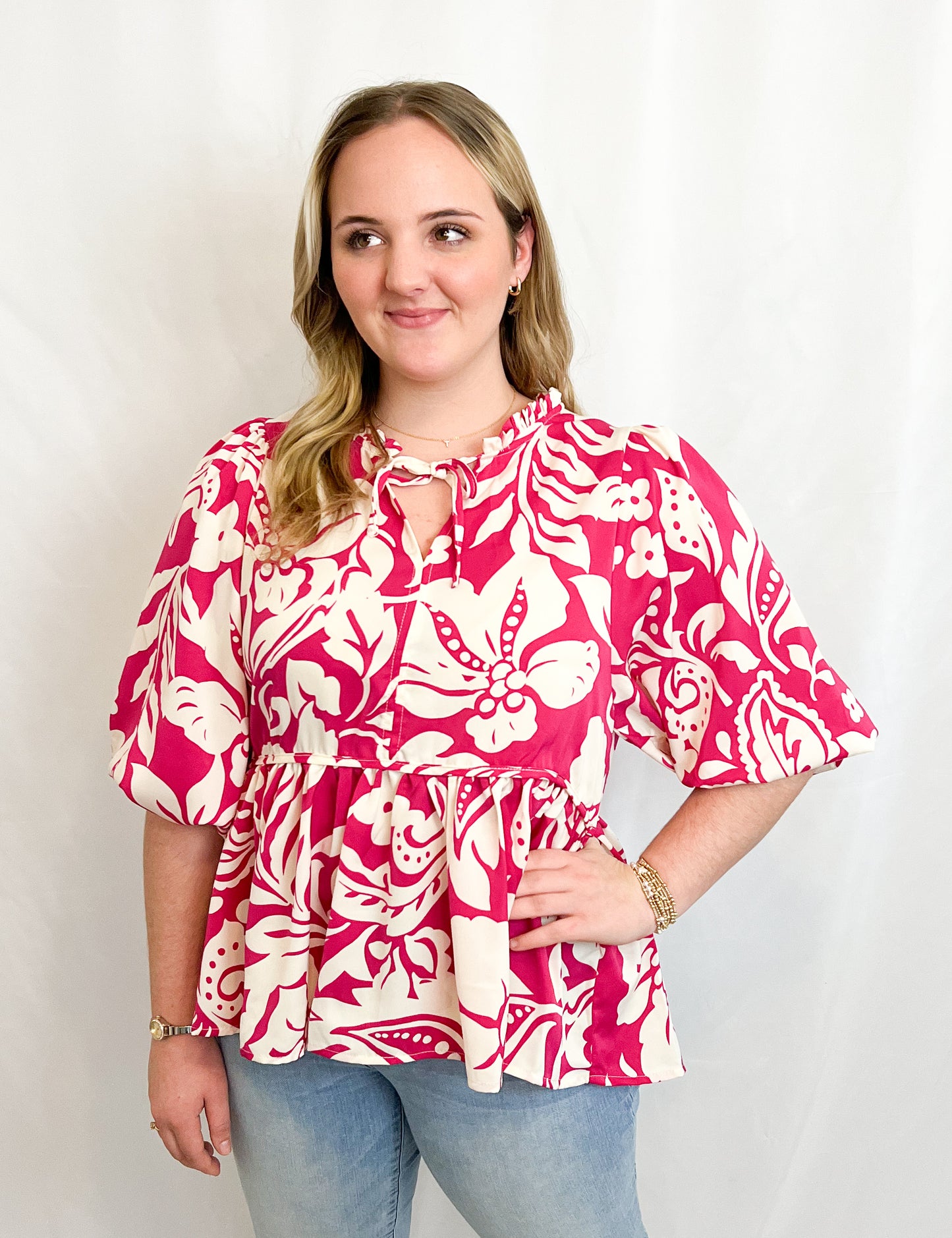 Tropic Like It's Hot Pink Top FINAL SALE