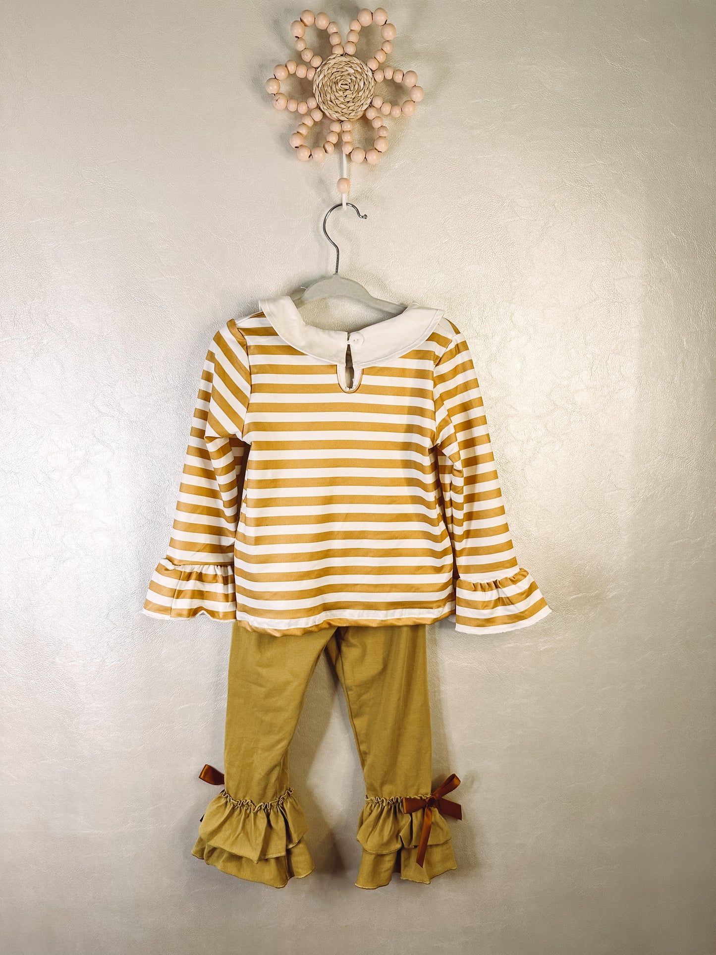 Mustard Striped Fall Pant Set FINAL SALE