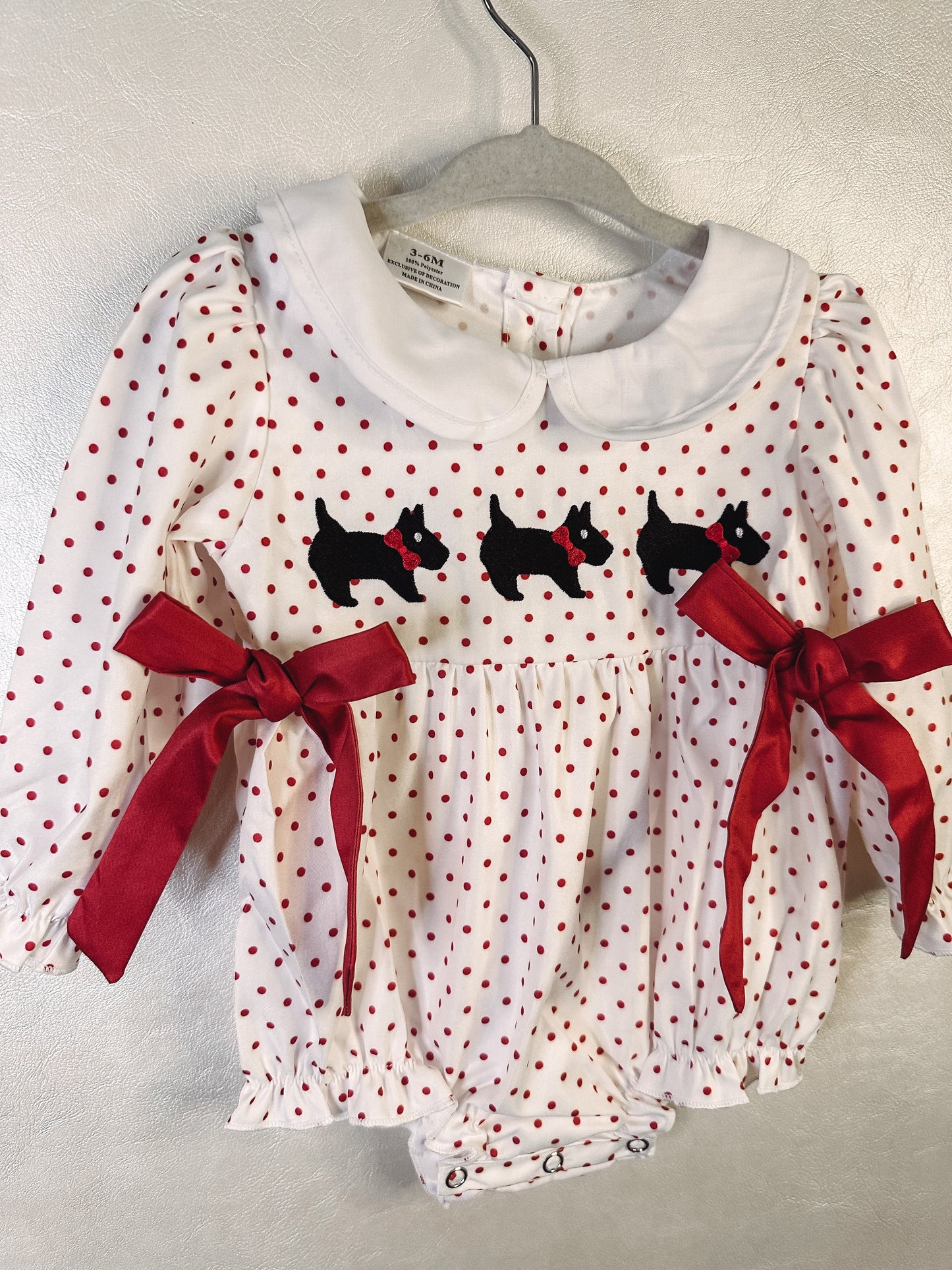 Polka Dot Dog Romper FINAL SALE